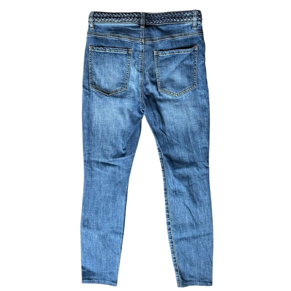 CABI Skinny Button Fly Braided Waist Jeans Size 6 - Picture 5 of 5